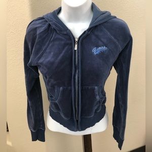 Guess Jeans Women’s Velour Zip Up Hoodie Size Small